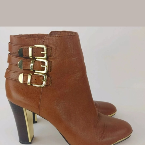 Louise et Cie Shoes - Louis et Cie Leather Buckle Accent Ankle Booties